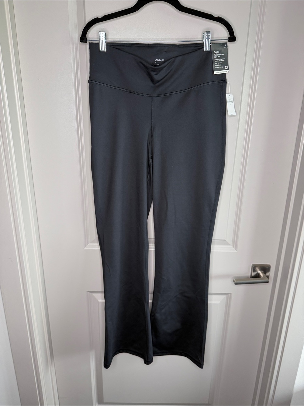GAP Black Bootcut Flare Active Pants with compression